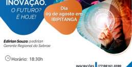 imagem colorida com a data 09 de agosto e o Horaio da palestra 18 e 30